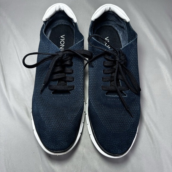 Vionic Joey Navy Leather Sneakers Women's‎ Size 8 - Picture 1 of 13